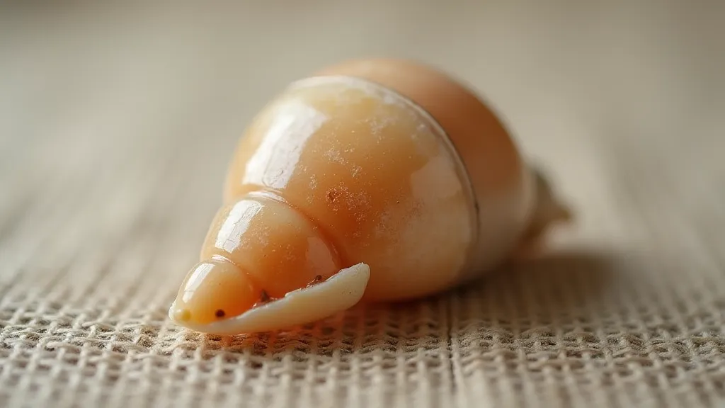 Antique cowrie shell macro