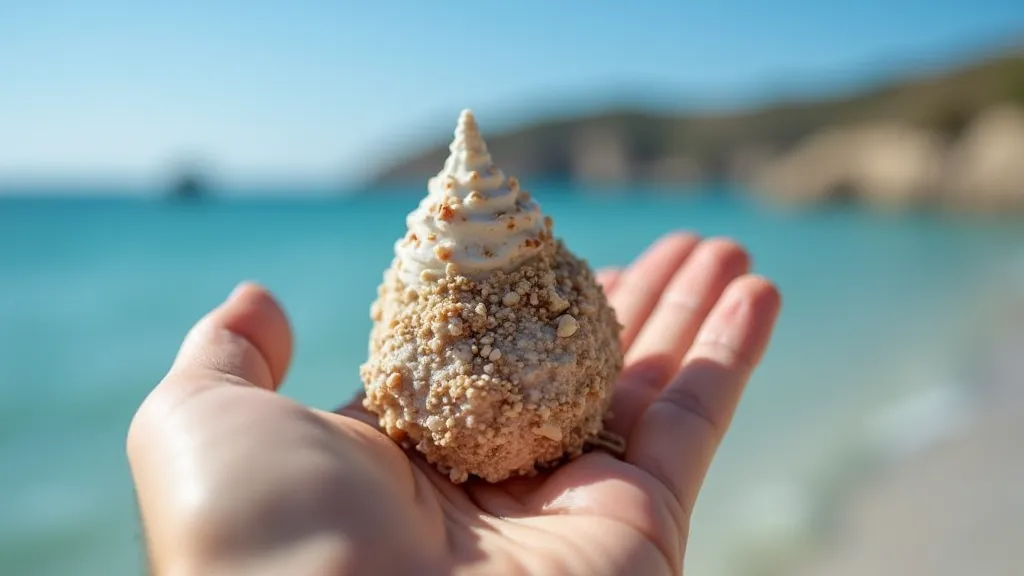 Vintage Triton shell in hand